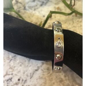 Michael‎ Kors Studded Hinge Bracelet in Silver